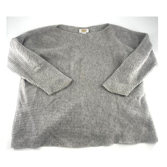 Talbots 100% Cashmere Sweater Womens Large Gray Pullover Minimalist Quiet Luxury - Picture 1 of 7